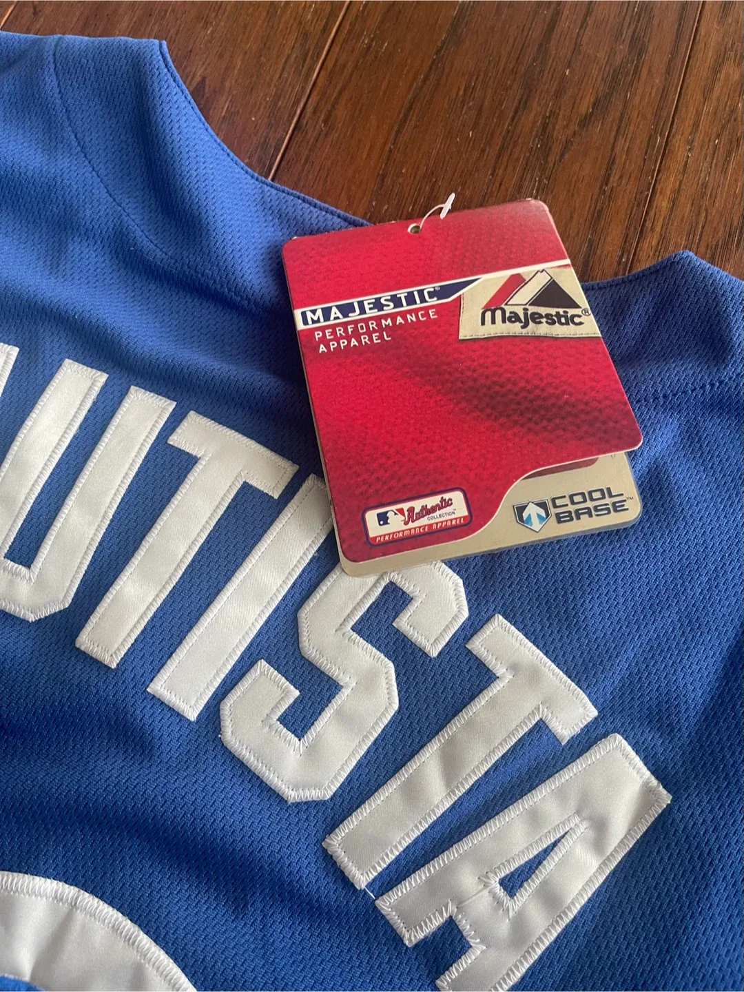 Sz 48 Majestic Blue Jays Bautista Jersey image indicator(4)