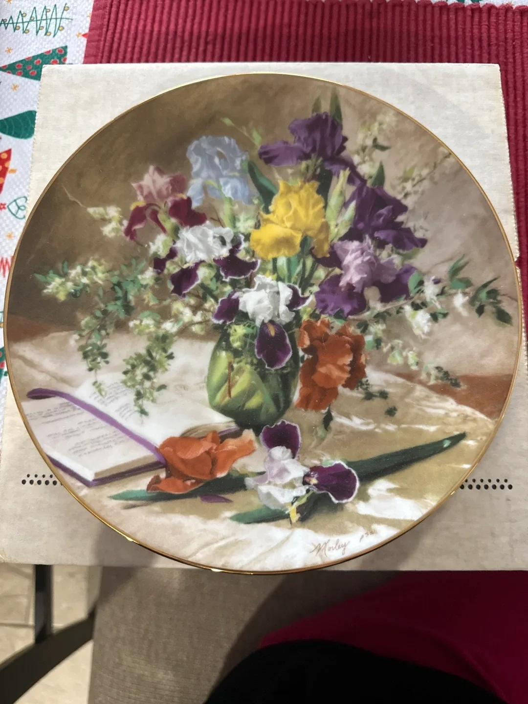 W.S. George Irises Plate 1989