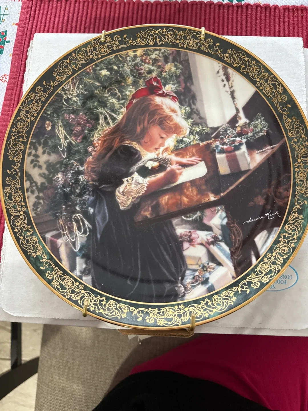 Sandra Kuck "Dear Santa" Collector Plate