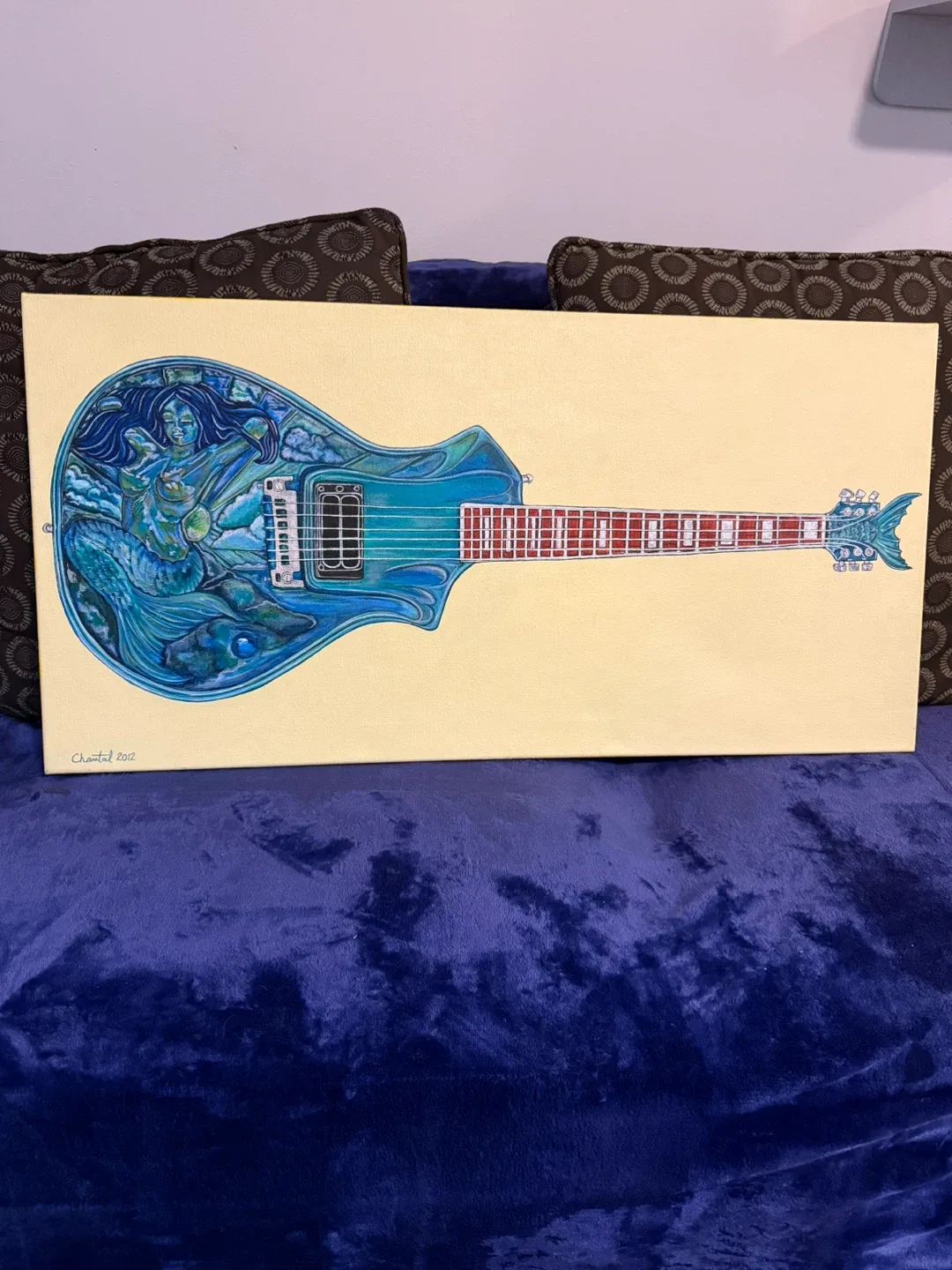 Guitar Mermaid Art Painting