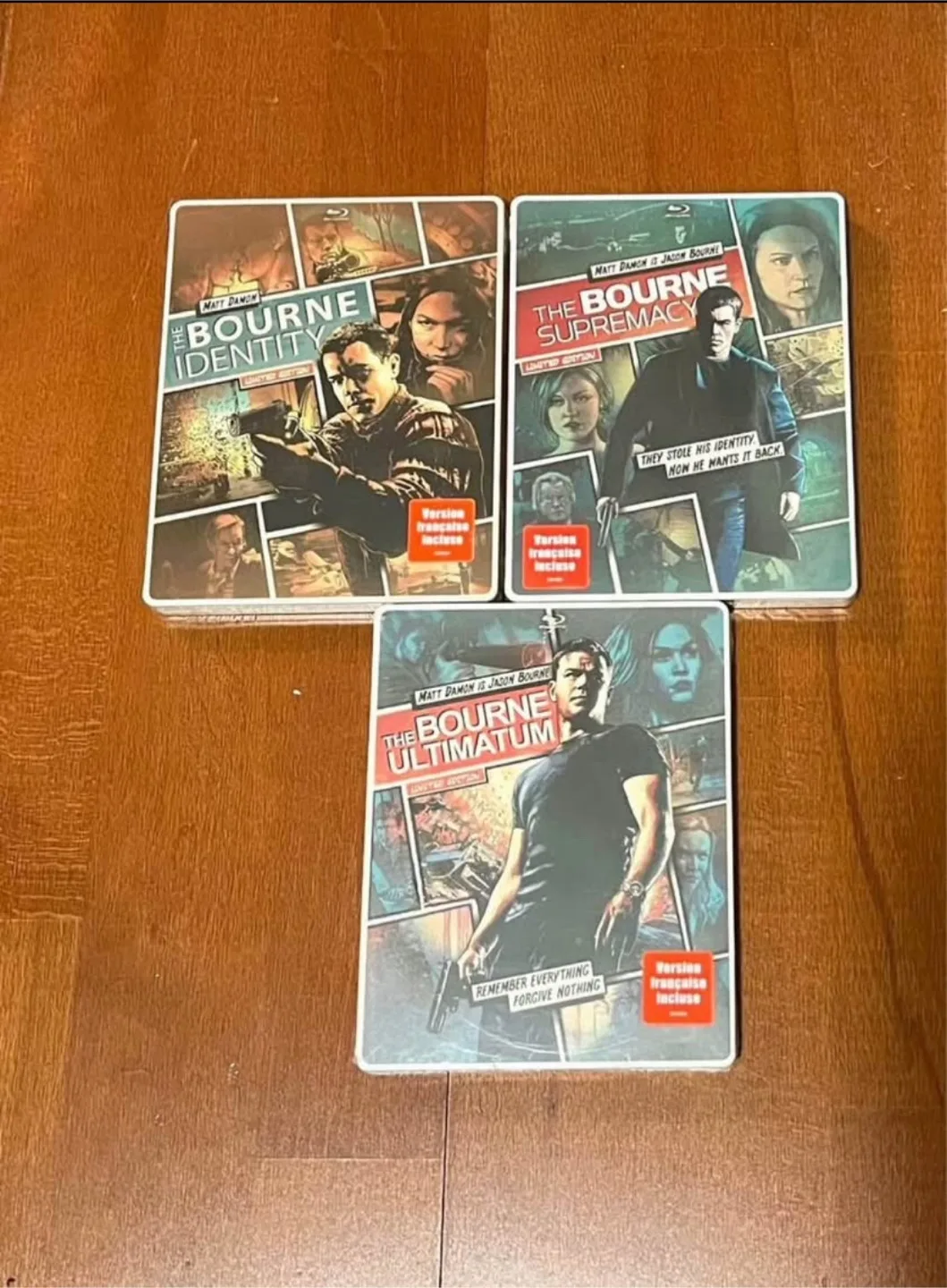 Rare Steelbook Bourne Trilogy Blu Rays