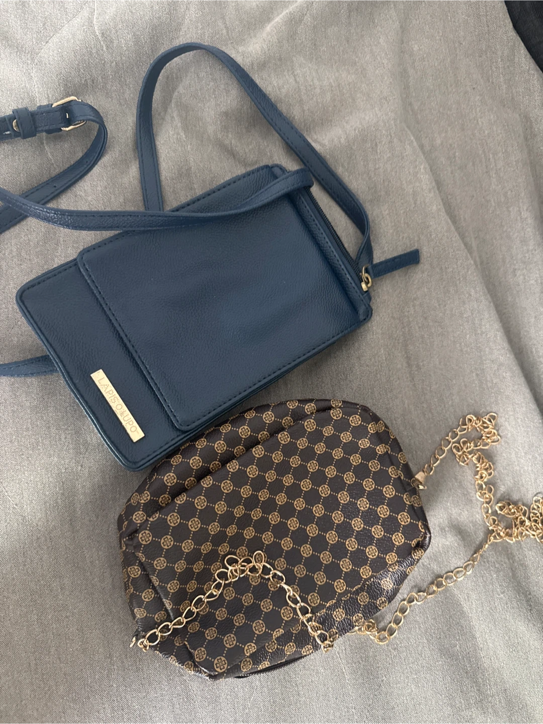 Lapeolupo Blue & Patterned Shoulder Bags