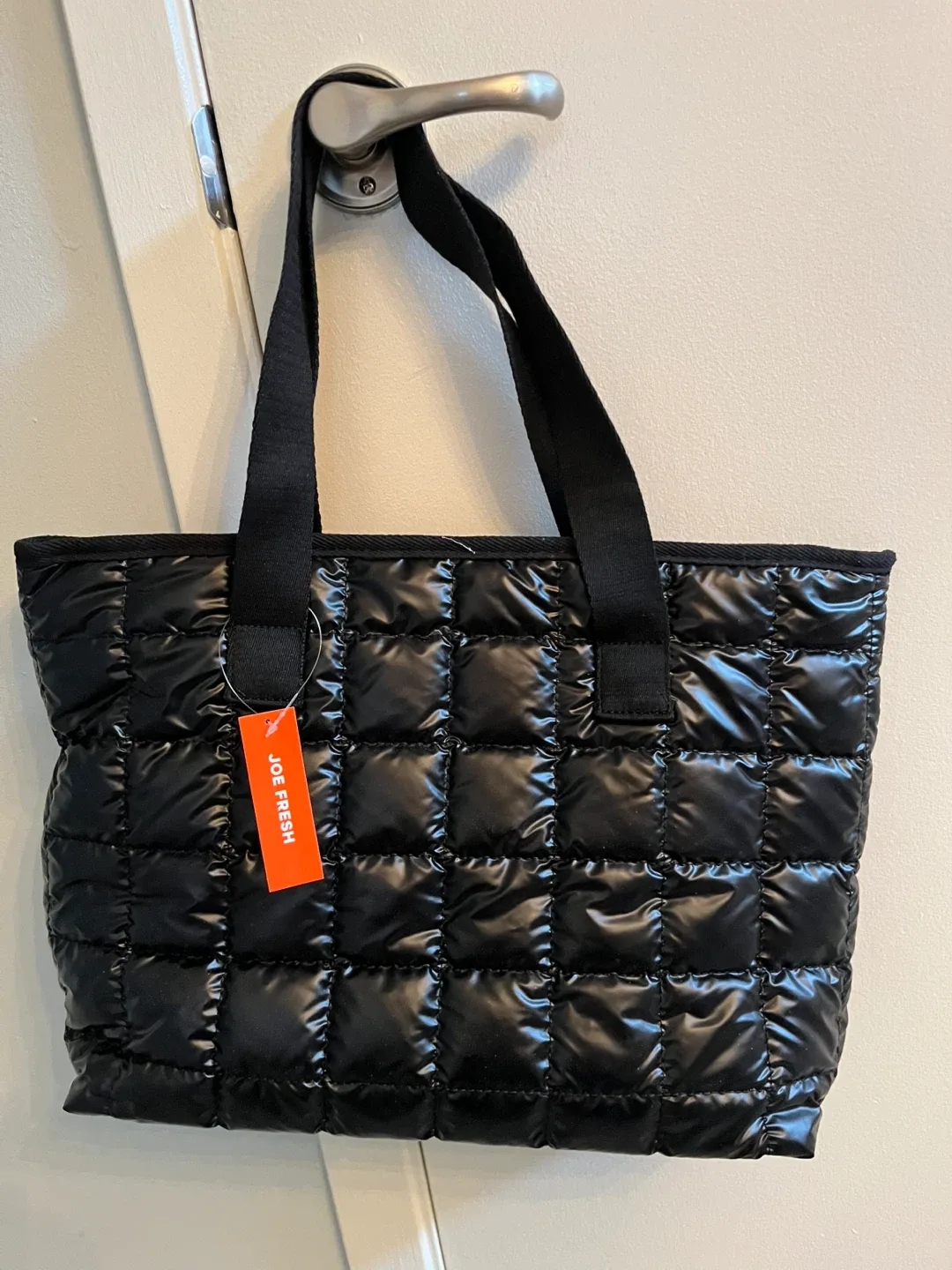 Joe Fresh Black Quilted Tote Bag # Cleanout