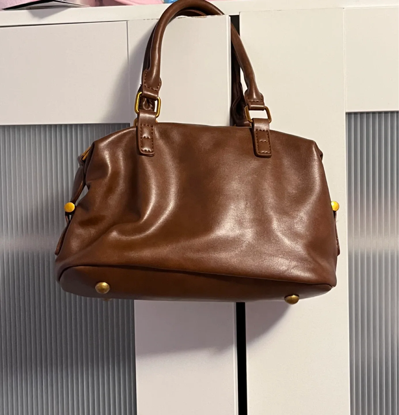 PANTOR Brown Leather Handbag image indicator(2)
