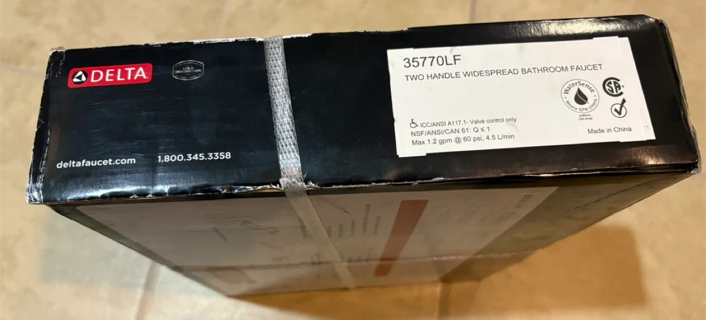 New Delta Portwood Two Handle Widespread Bathroom Faucet 35770LF image indicator(6)