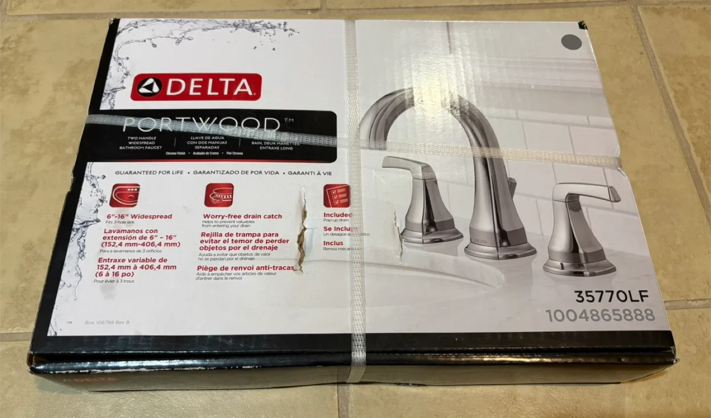 New Delta Portwood Two Handle Widespread Bathroom Faucet 35770LF image indicator(2)