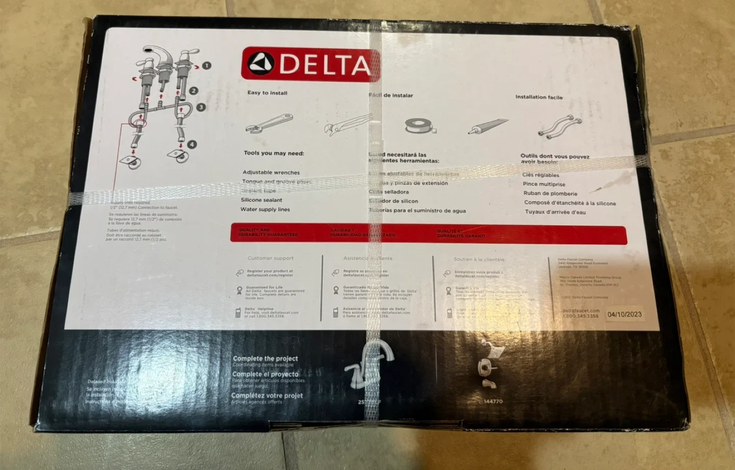 New Delta Portwood Two Handle Widespread Bathroom Faucet 35770LF image indicator(3)