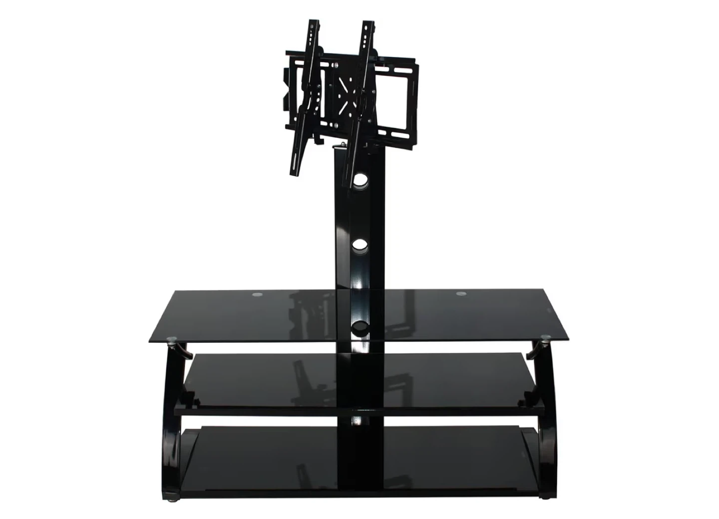 Black Glass TV Stand with Mount - photo 3