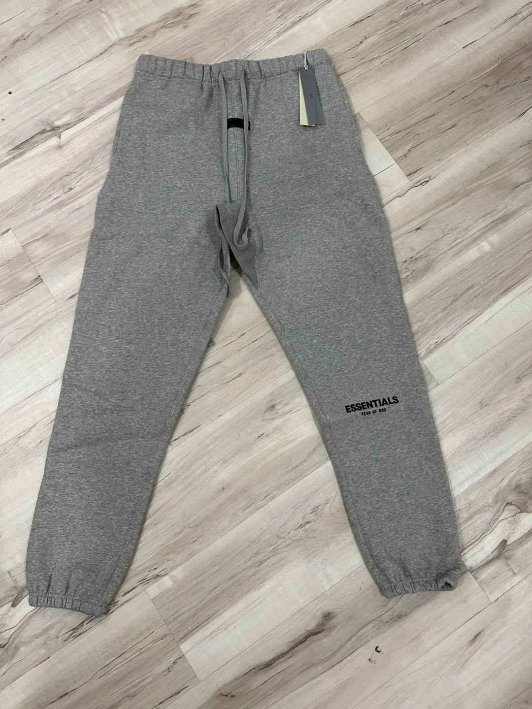 Essentials dark Oat cuffed Sweatpants - Medium