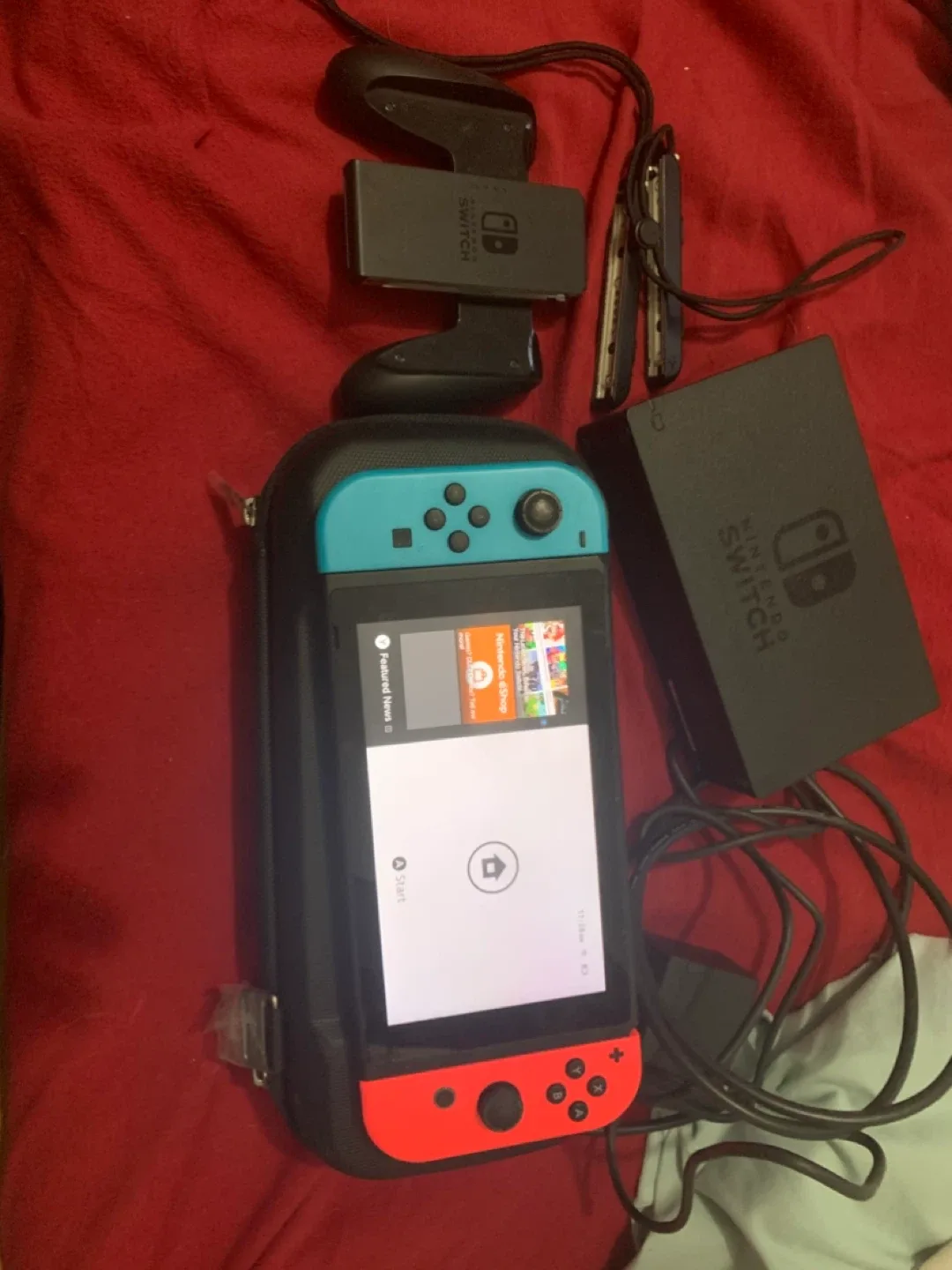 Nintendo Switch Console with Accessories and two games