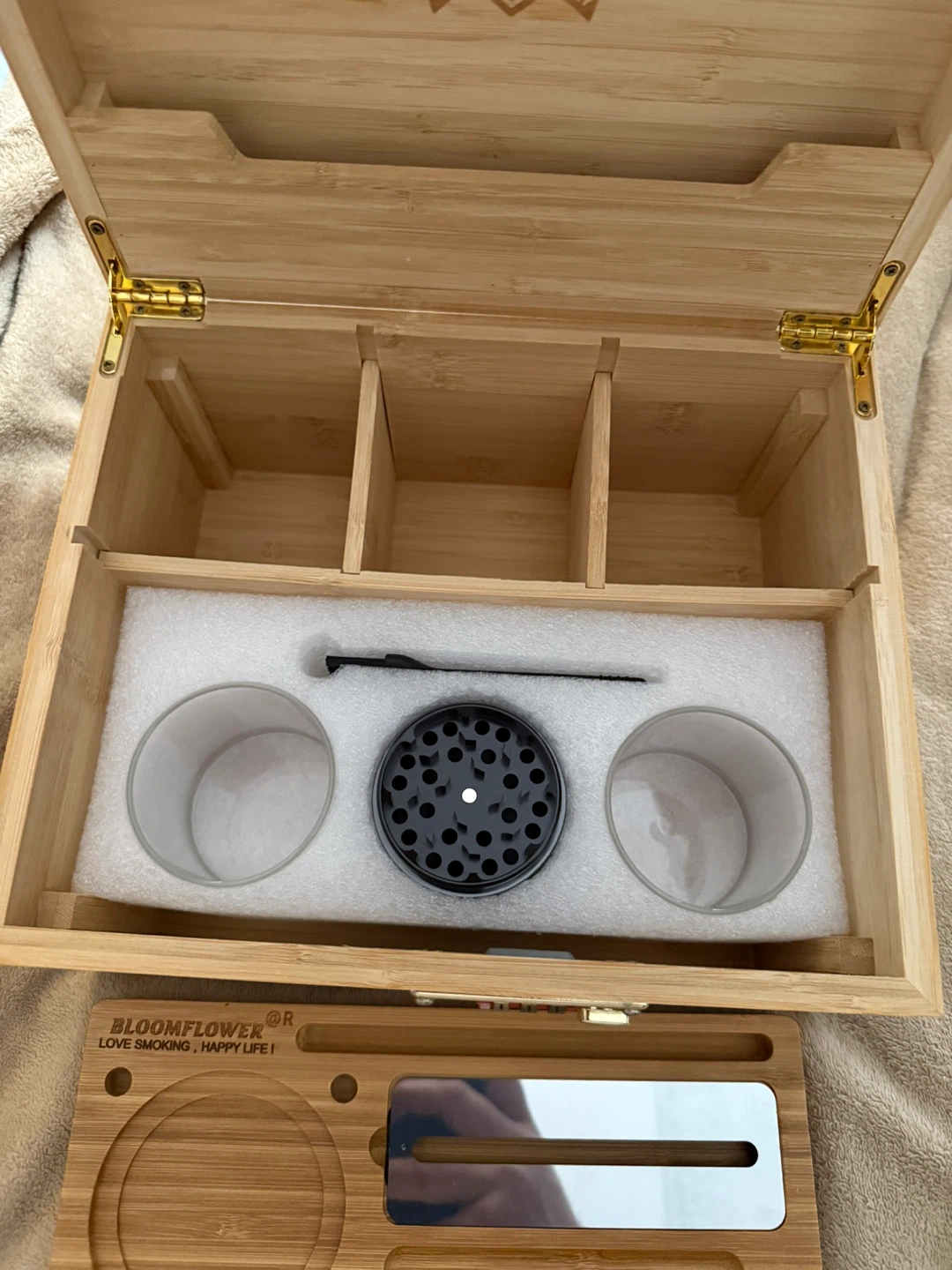 BLOOMFLOWER Bamboo Stash Box with Accessories - photo 5