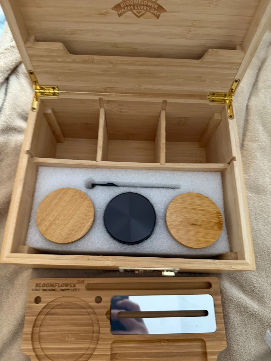 BLOOMFLOWER Bamboo Stash Box with Accessories - photo 4