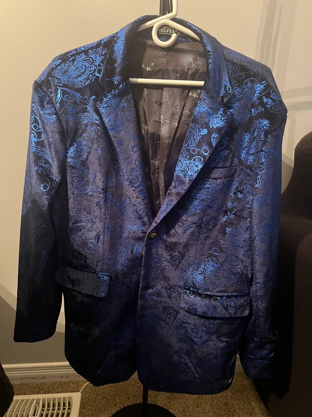 Stylish Blue Patterned Blazer
