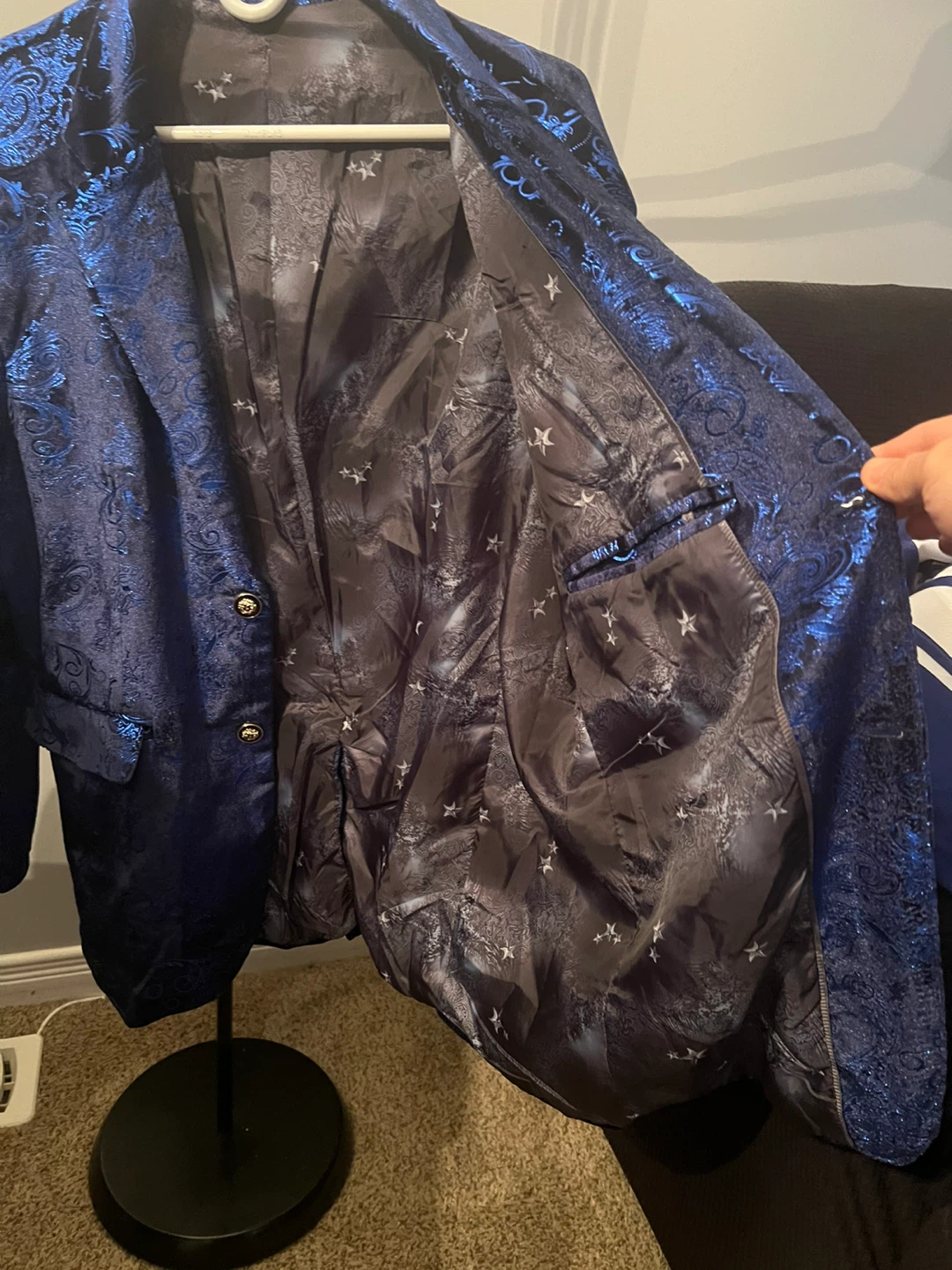 Stylish Blue Patterned Blazer - photo 2