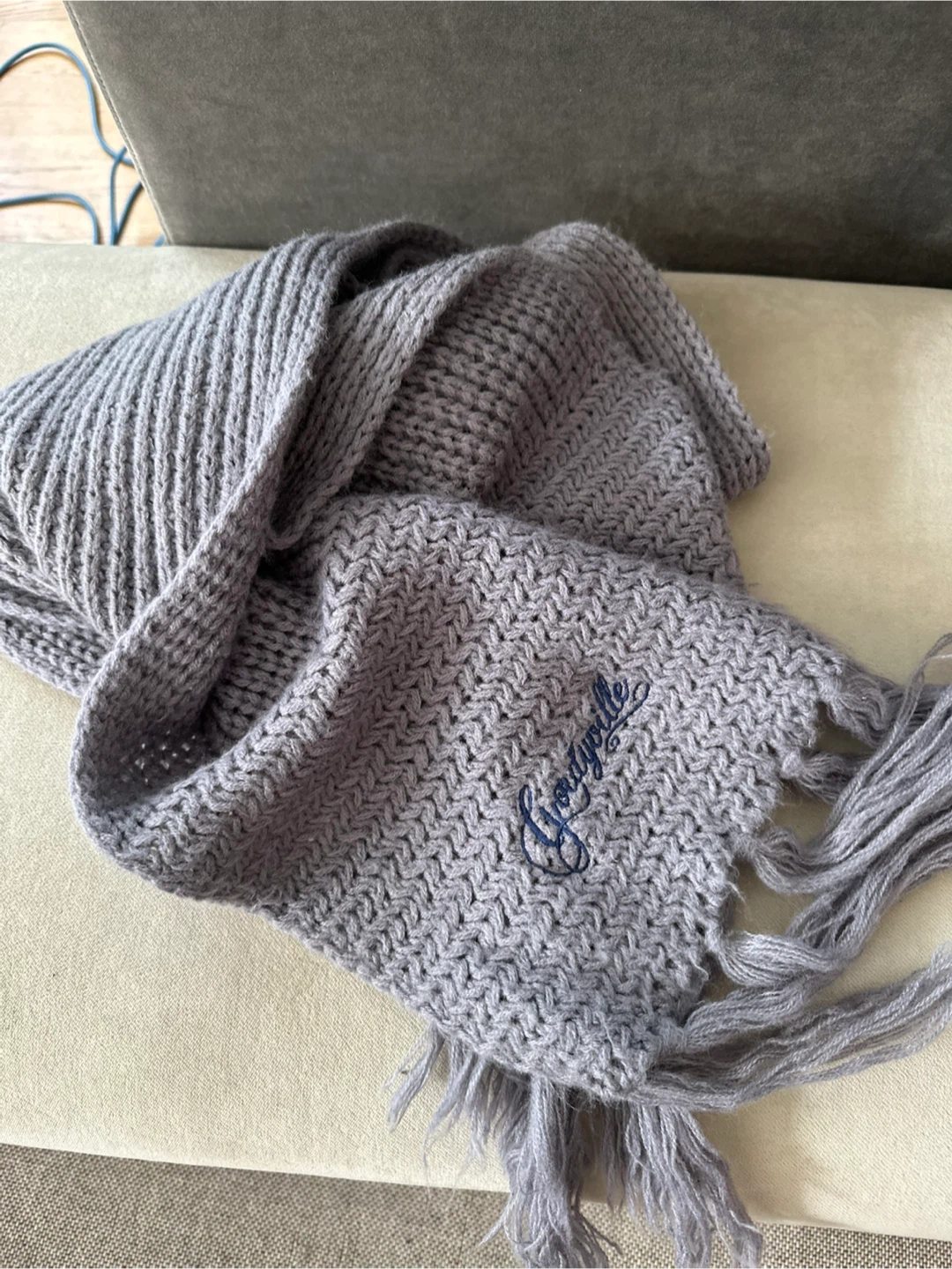 Gray Acrylic Scarf #Cleanout