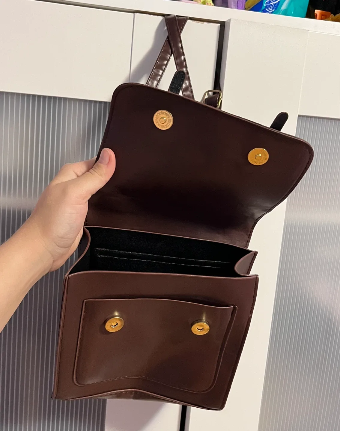 Brown Convertible Backpack Purse image indicator(3)