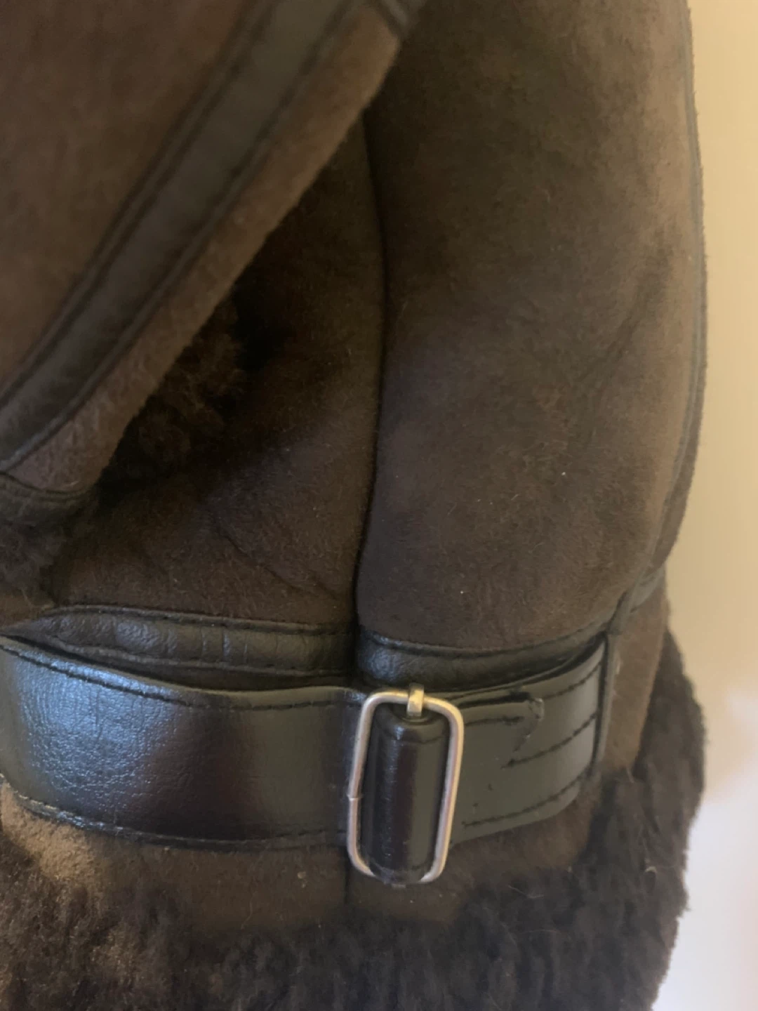 Shearling Leather Winter Jacket - photo 4