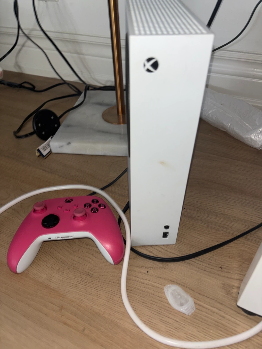 Xbox Series S console with pink controller