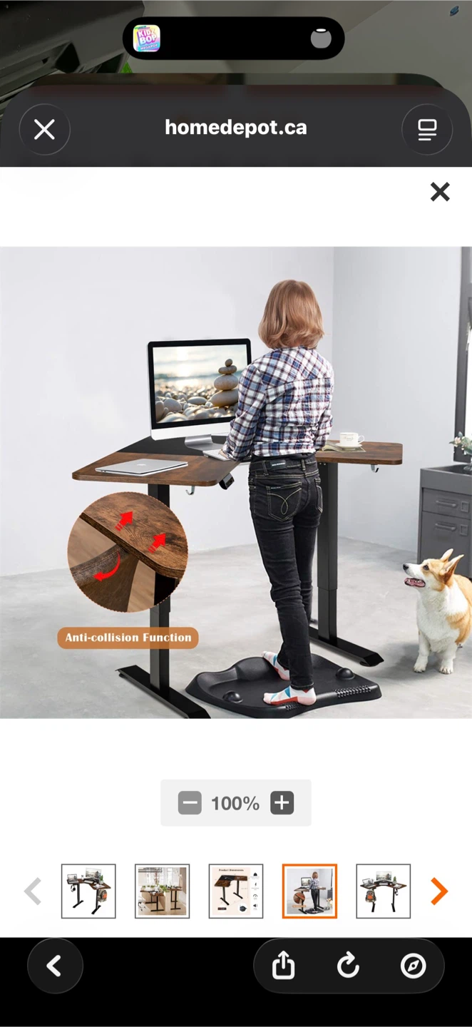 Standing Desk w/ Controller 2 Hooks Rustic - photo 5