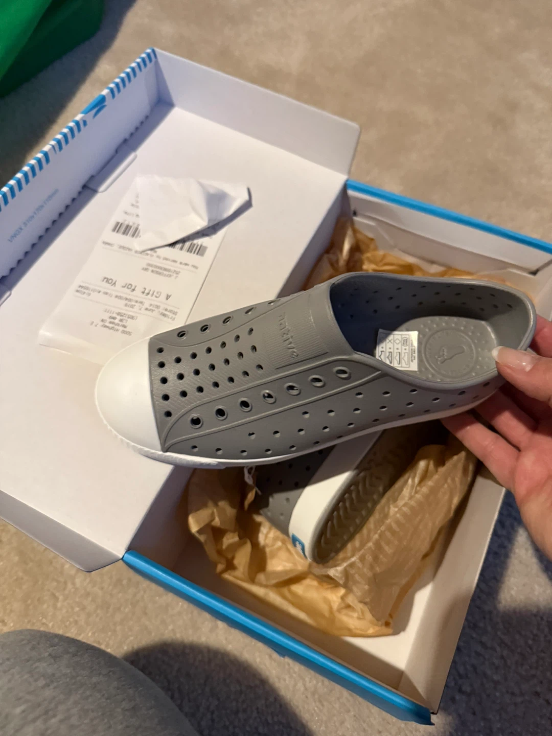 Native Jefferson Kids J3 (US 2) Grey Shoes - New in Box! - photo 5