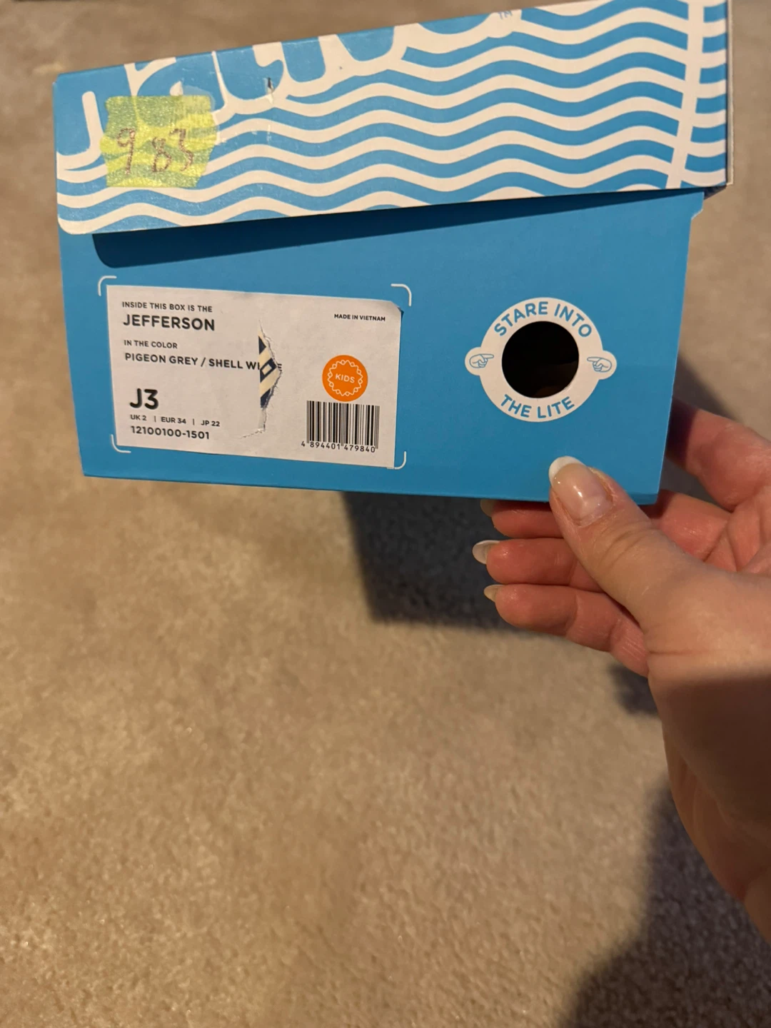 Native Jefferson Kids J3 (US 2) Grey Shoes - New in Box! - photo 3