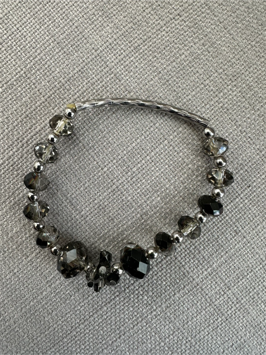 Beaded Bracelet - Gray and Silver #Cleanout - photo 2