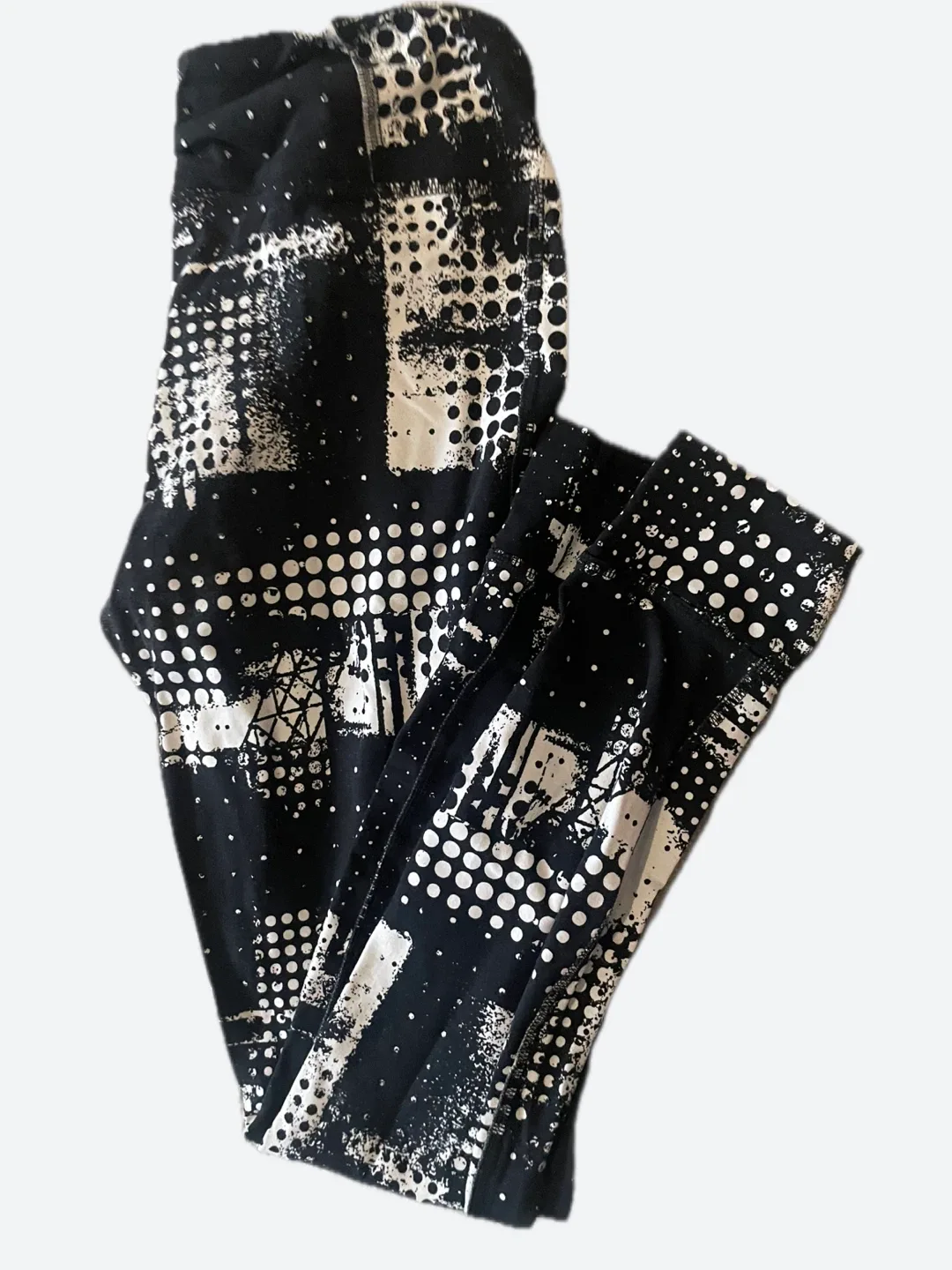 Black & White Patterned Leggings Reebok size small #cleanout