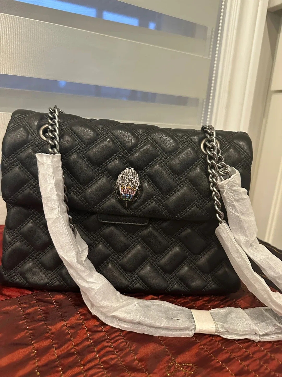 Kurt Geiger London Kensington Black Leather Bag