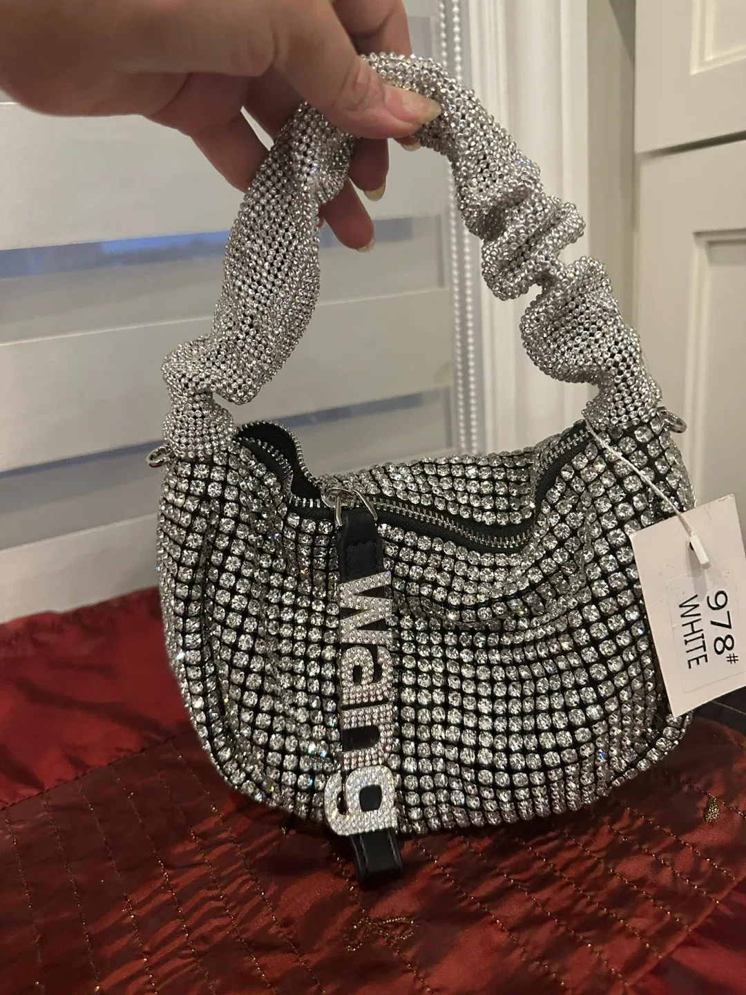 Alexander Wang White Rhinestone Bag