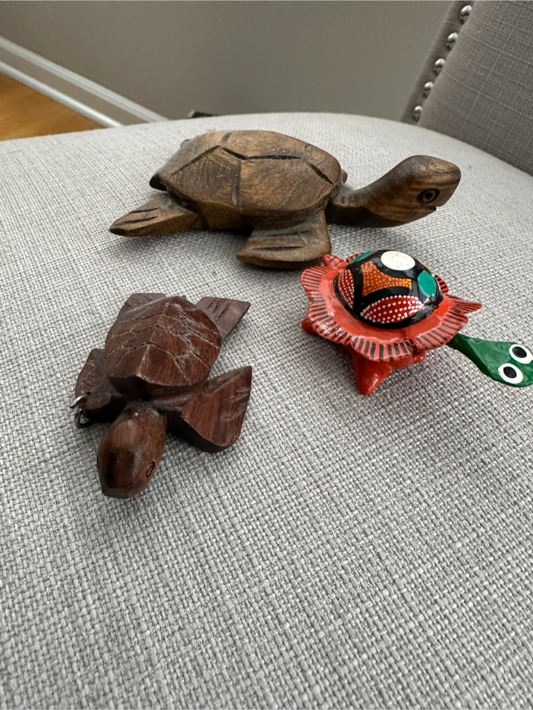 Wooden Turtle Figurines - Set of 3 #Cleanout
