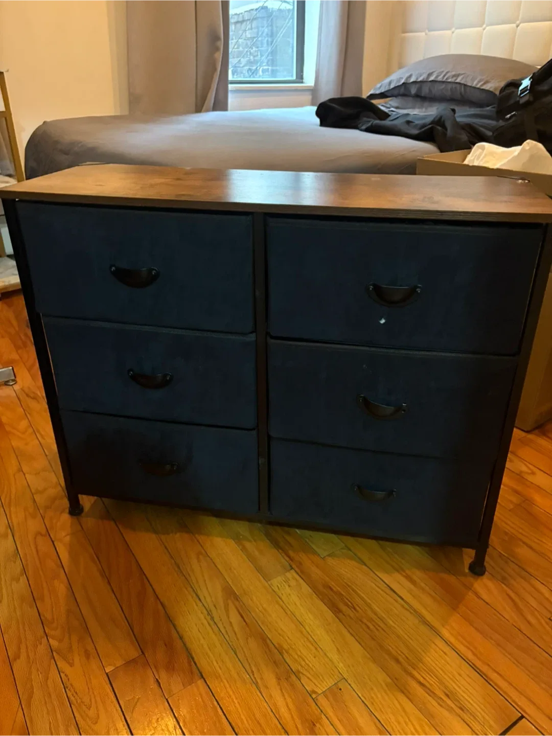 6 Drawer Dresser - Rustic Brown & Black