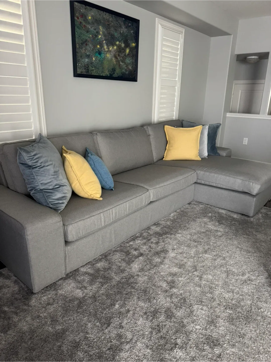 IKEA Kivik Sofa with Chaise - Tibbleby Beige/Gray