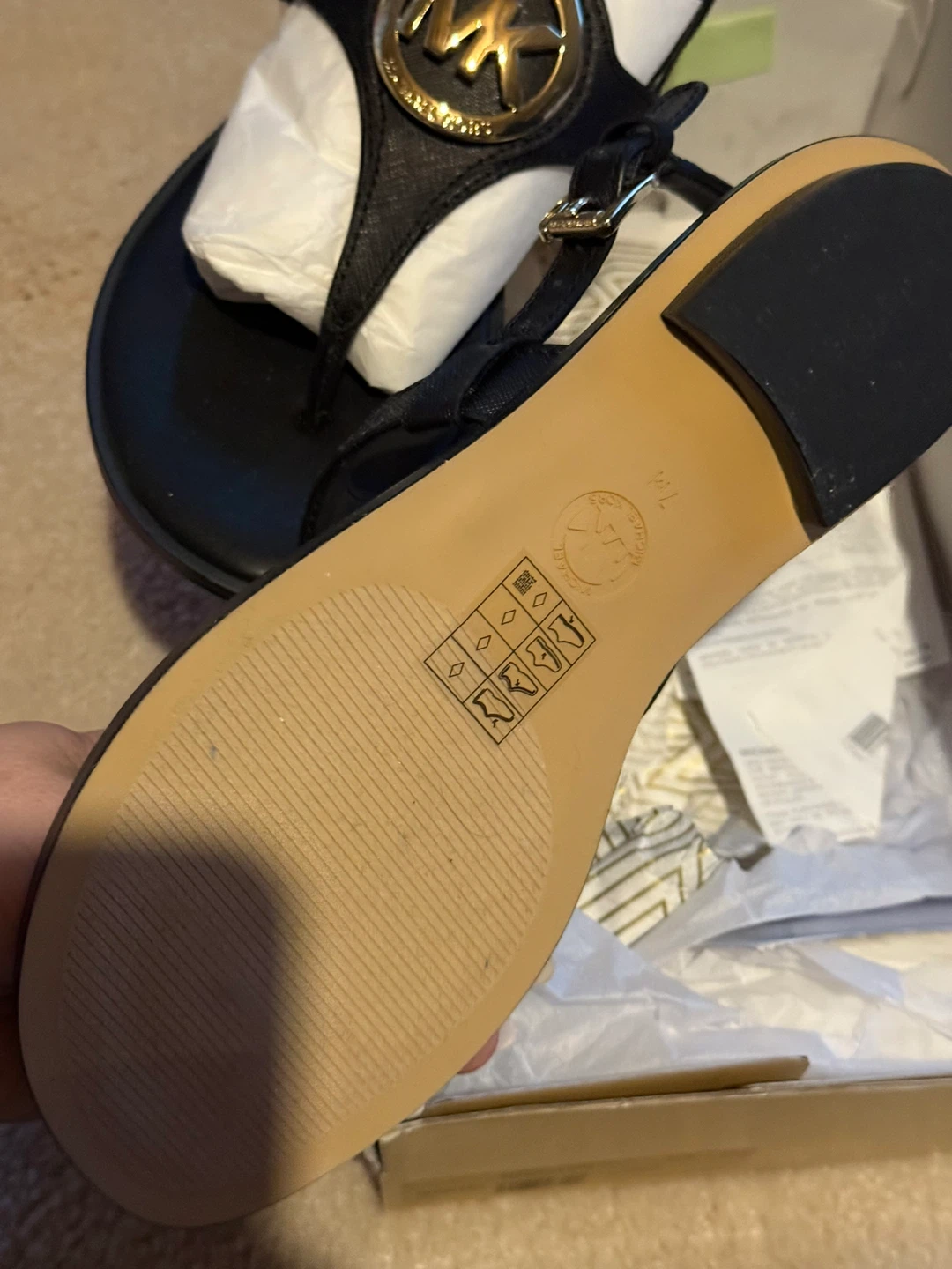 Michael Kors Aubrey Charm Thong Sandals - Size 7M - photo 4