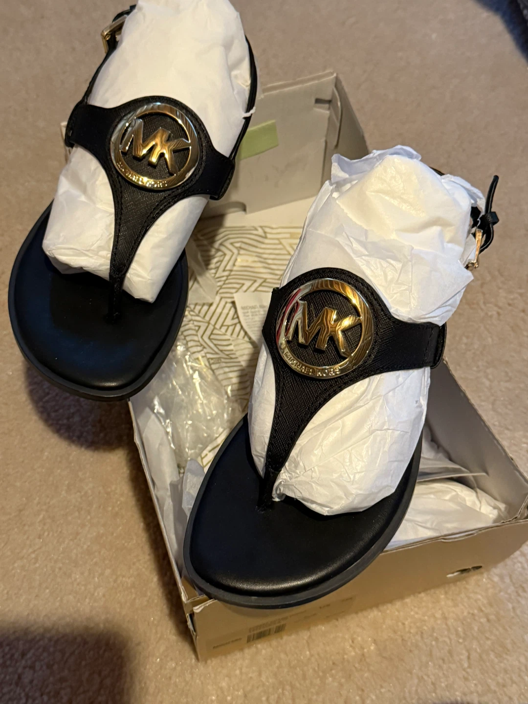 Michael Kors Aubrey Charm Thong Sandals - Size 7M