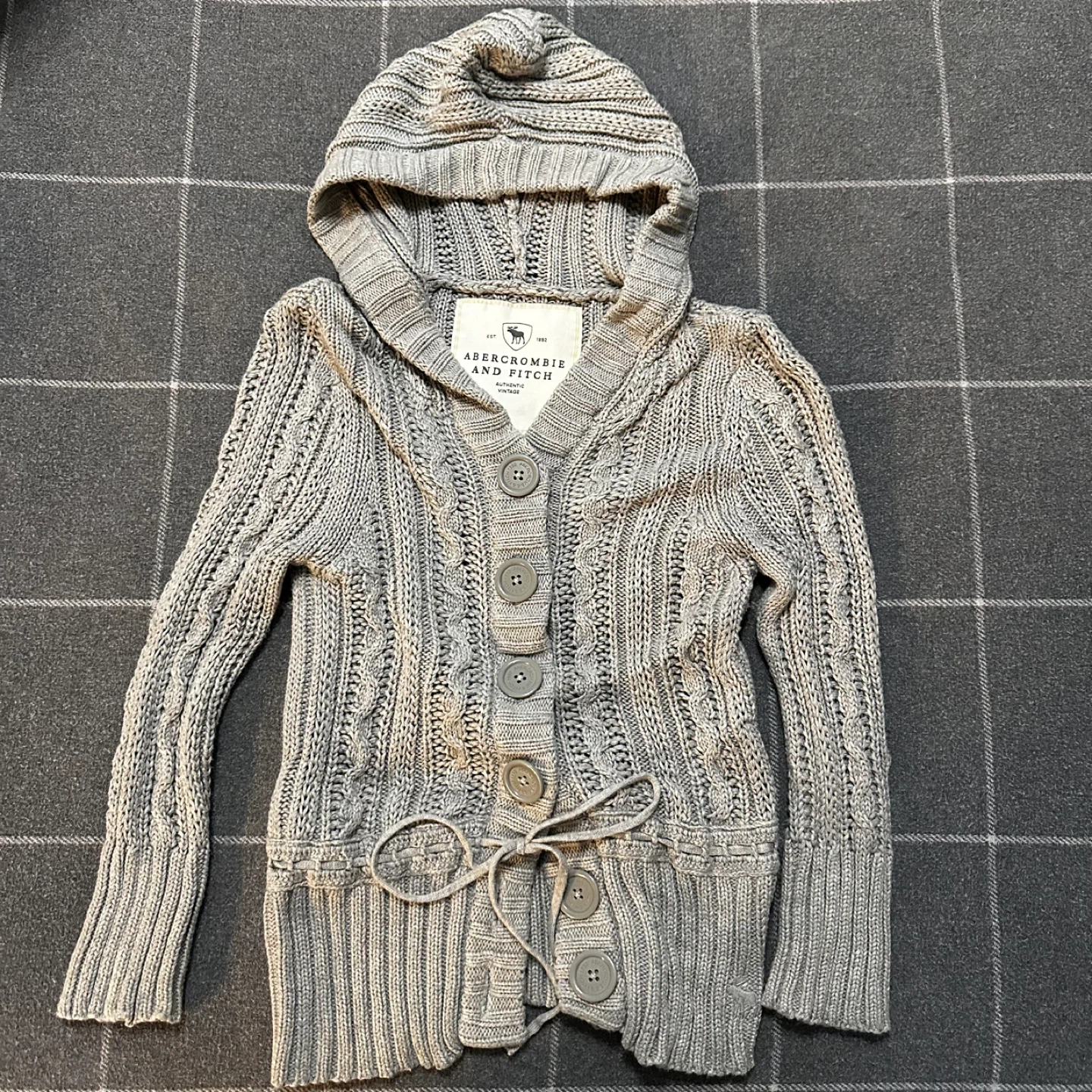 Abercrombie & Fitch Grey Knit Cardigan