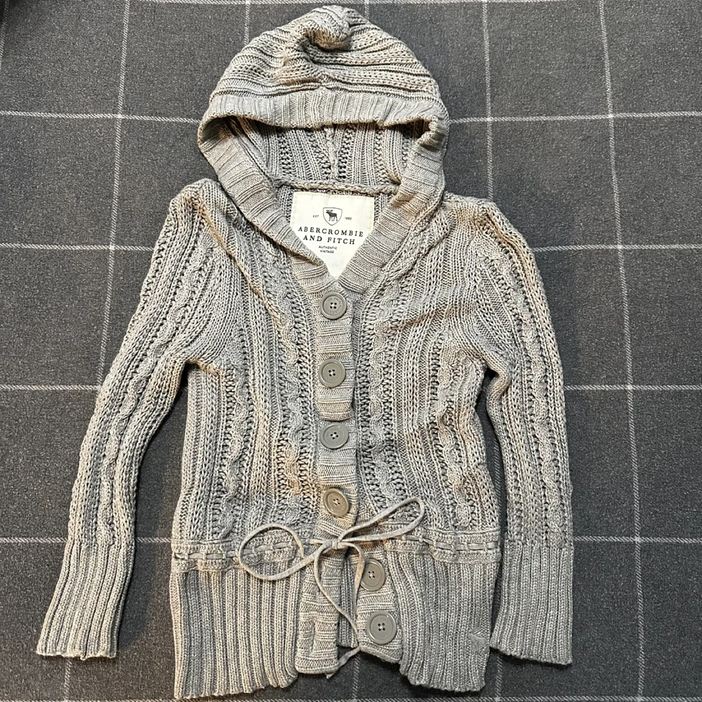 Abercrombie & Fitch Grey Knit Cardigan