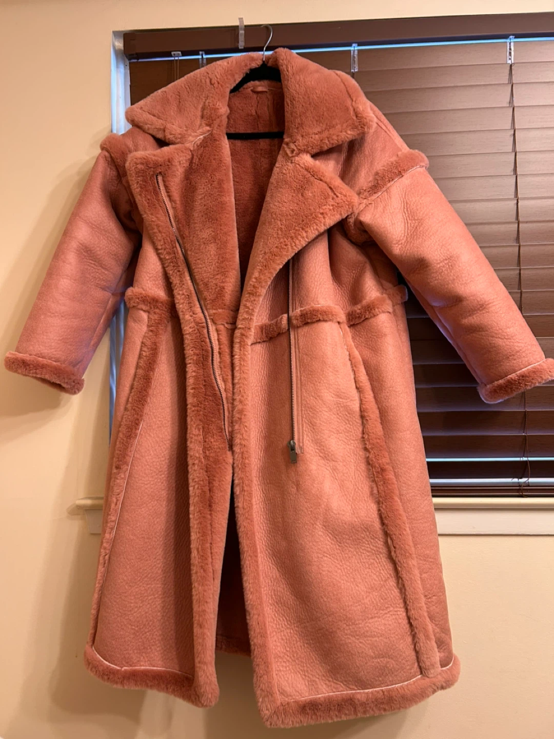 Dorothy Perkins Pink Faux Shearling Coat