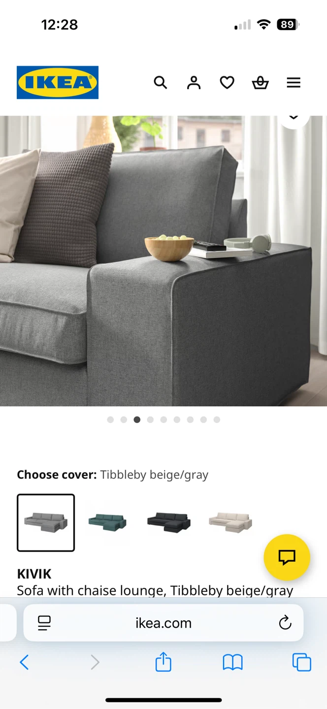 IKEA Kivik Sofa with Chaise - Tibbleby Beige/Gray - photo 5