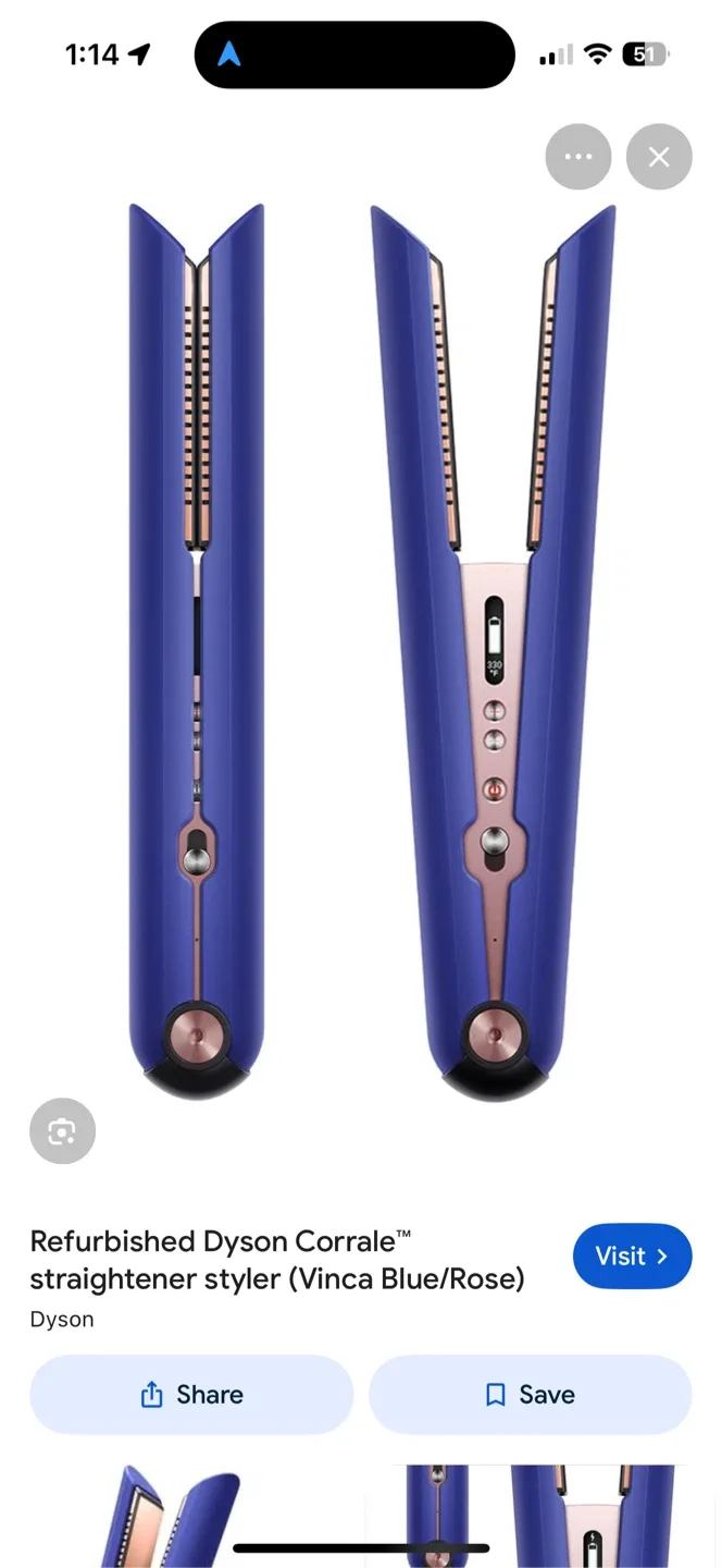 Dyson Corrale Straightener (Vinca Blue/Rose) w/ Box