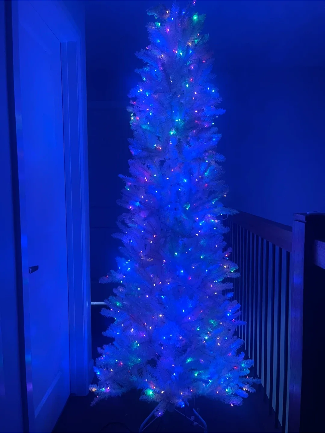 7.5ft White Artificial Christmas Tree image indicator(4)