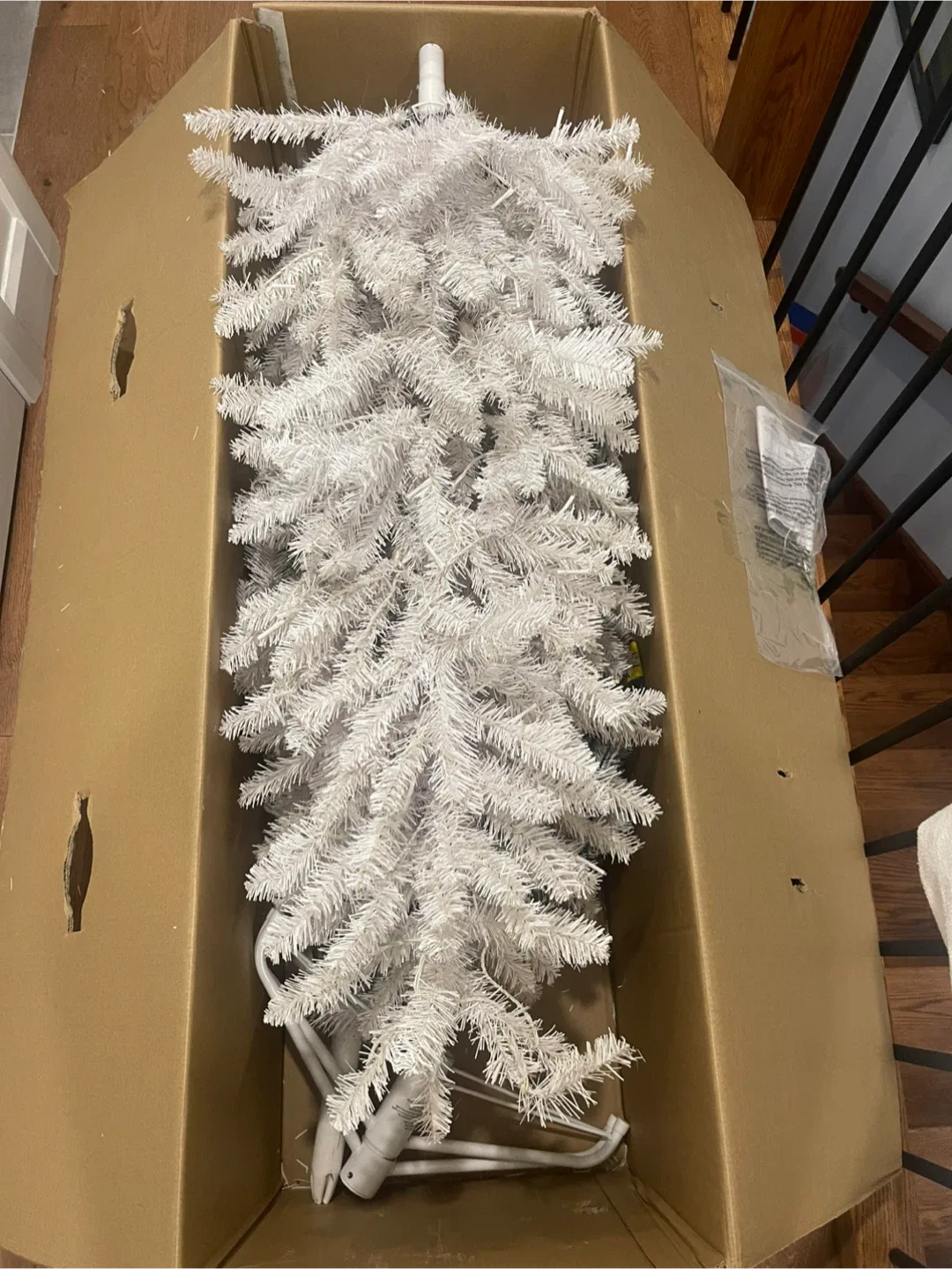 7.5ft White Artificial Christmas Tree image indicator(6)