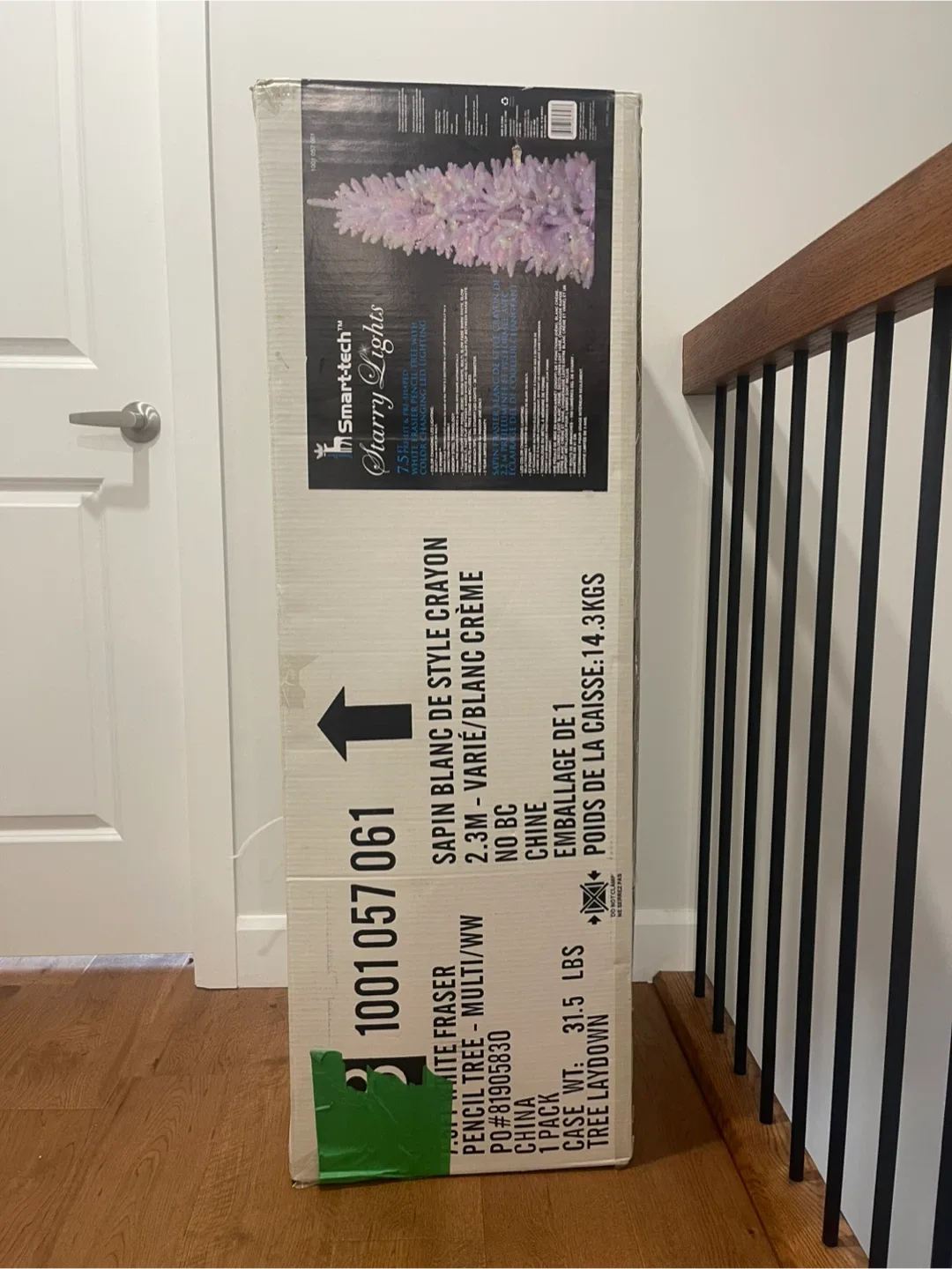 7.5ft White Artificial Christmas Tree image indicator(2)