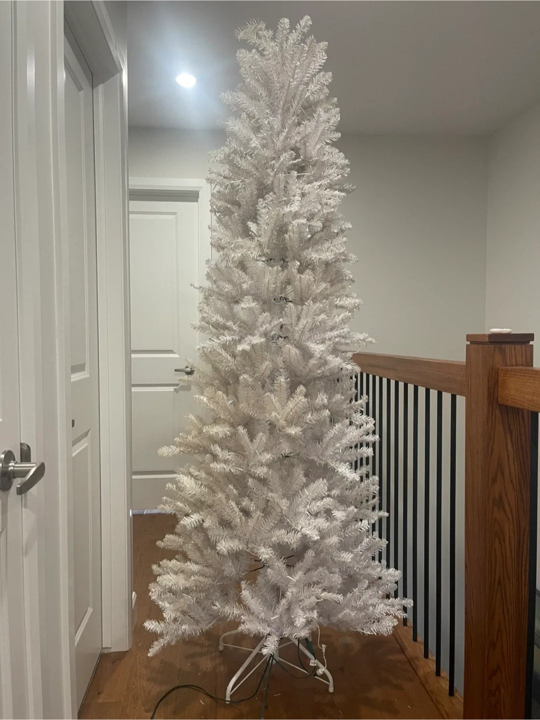 7.5ft White Artificial Christmas Tree image indicator(3)