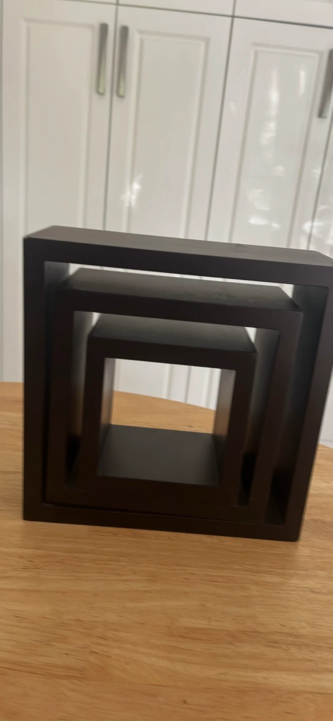 Set of 3 Brown Nesting Wall Shelves