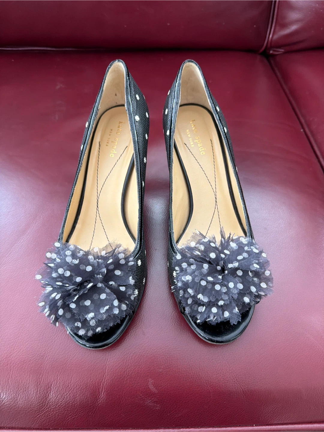 Kate Spade Black Polka Dot Heels
