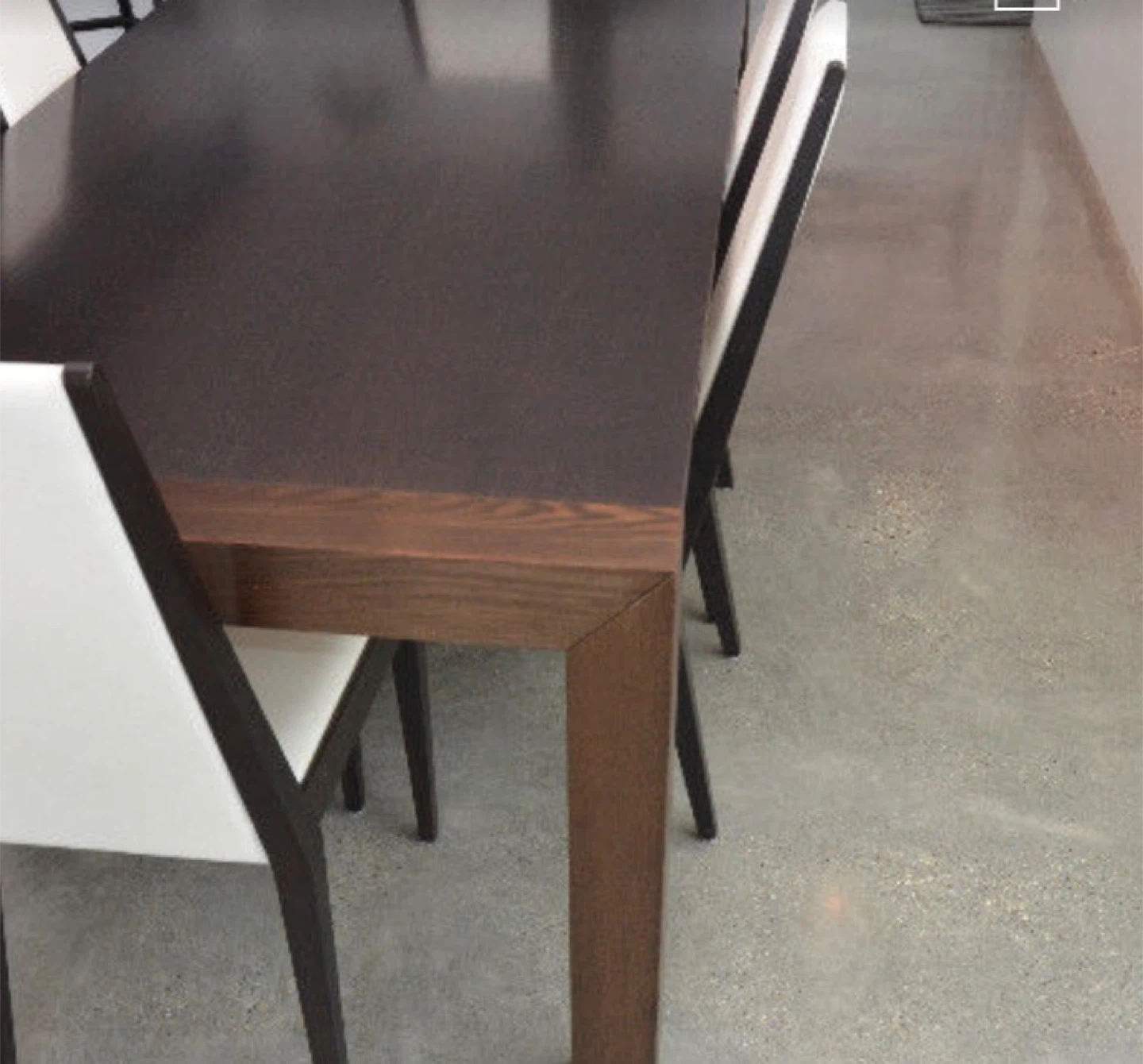 Dark Wood Dining Table with Chairs - photo 5