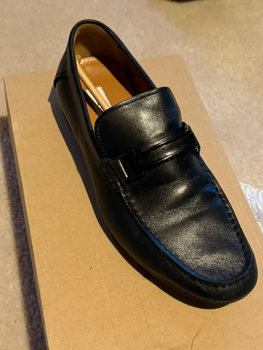 Steve Madden Palmir Black Leather Loafers - Size 7.5