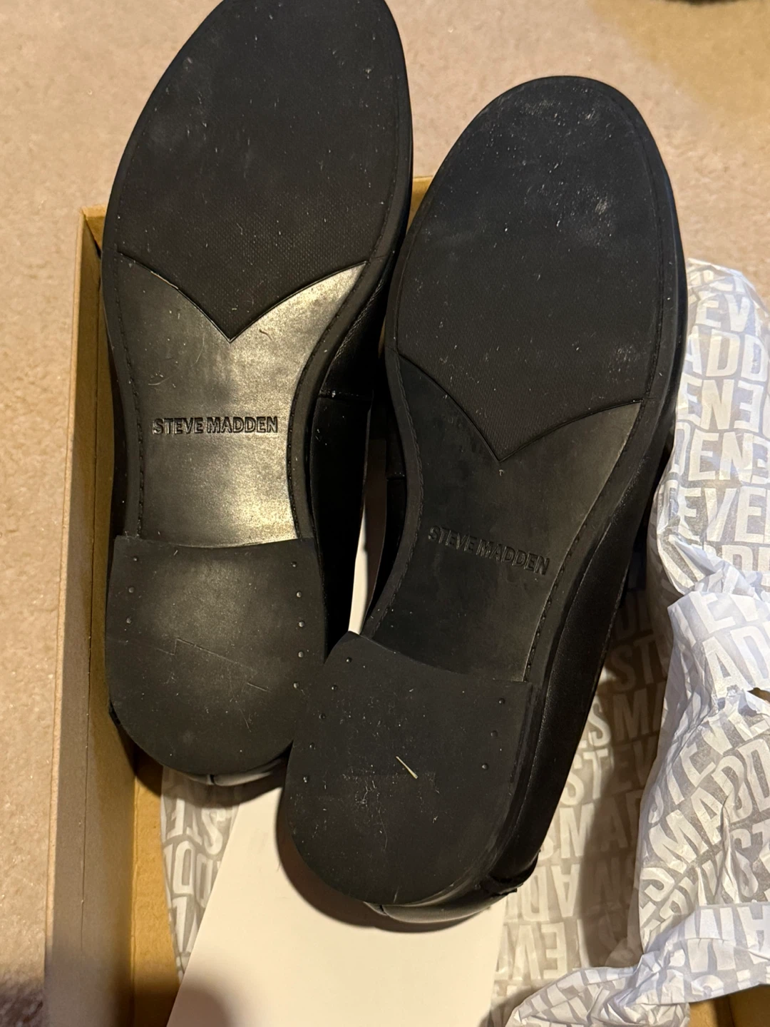 Steve Madden Palmir Black Leather Loafers - Size 7.5 - photo 2