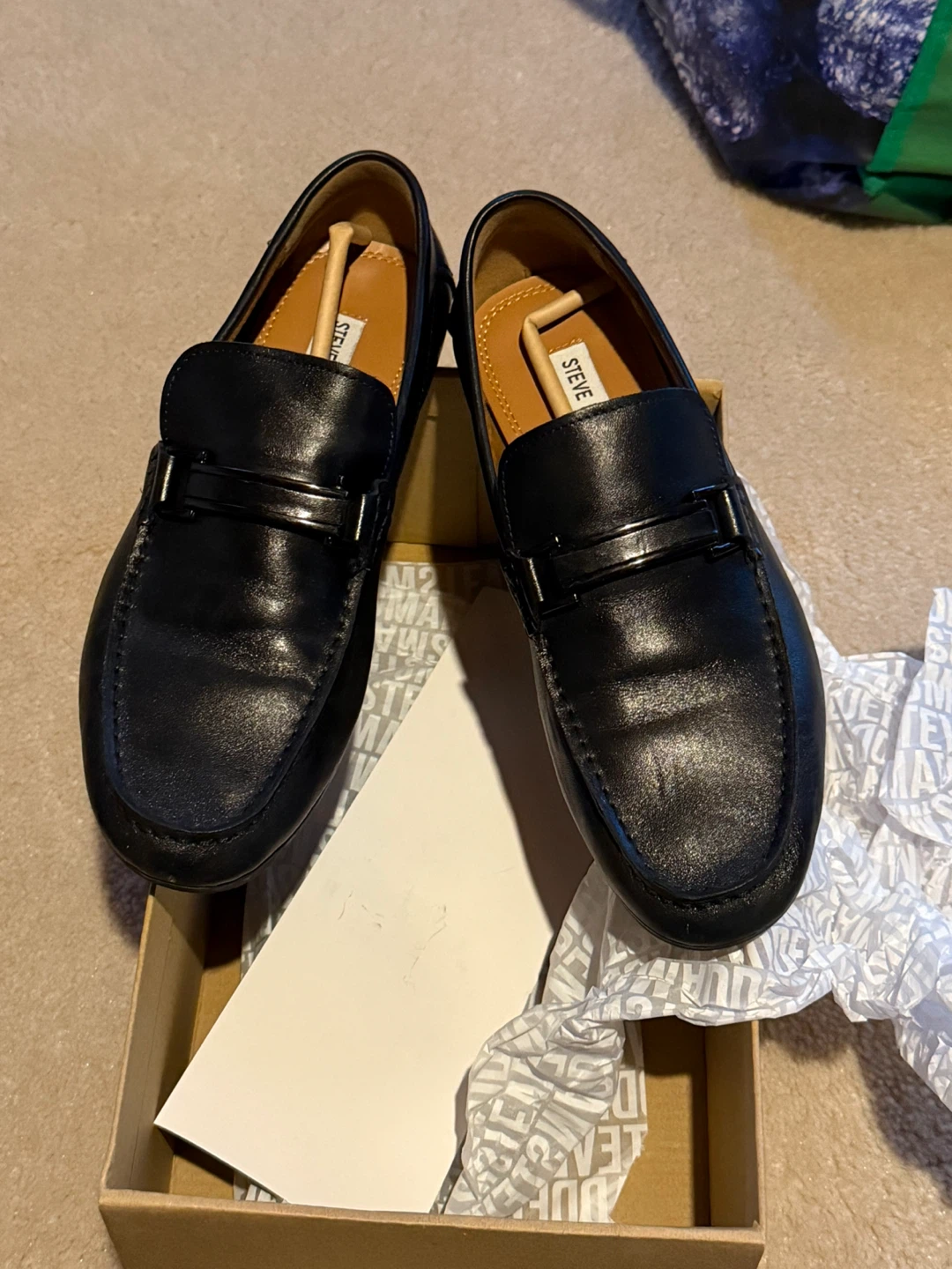 Steve Madden Palmir Black Leather Loafers - Size 7.5 - photo 5