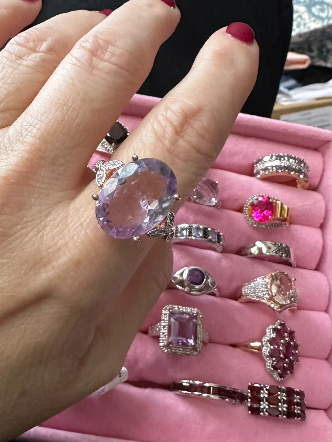BNIB 10.41 CTW PINK Amethyst Ring #Cleanout